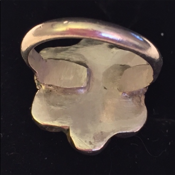 925 SterlingSilver(?) Artisan💍w/7 Gemstone 5 - Picture 6 of 8